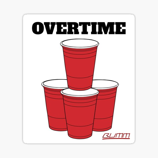 "Beer Pong Overtime" Sticker for Sale by Christog Redbubble