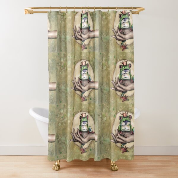 Aussie frog Prince Shower Curtain