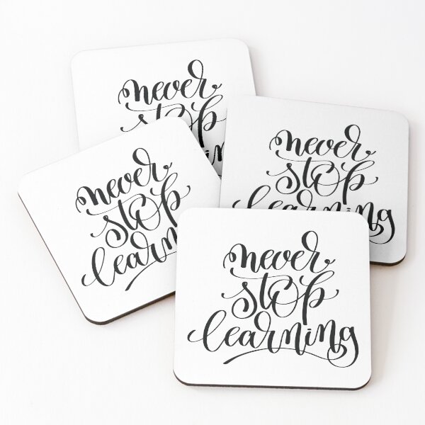 Item preview, Never Stop Learning Inspirational and Motivational Quotes designed and sold by ProjectX23.