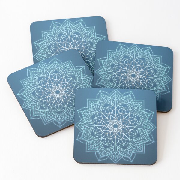 Aperçu de l'œuvre Mandala bleu, Mandala abstrait créée et vendue par Logic72.