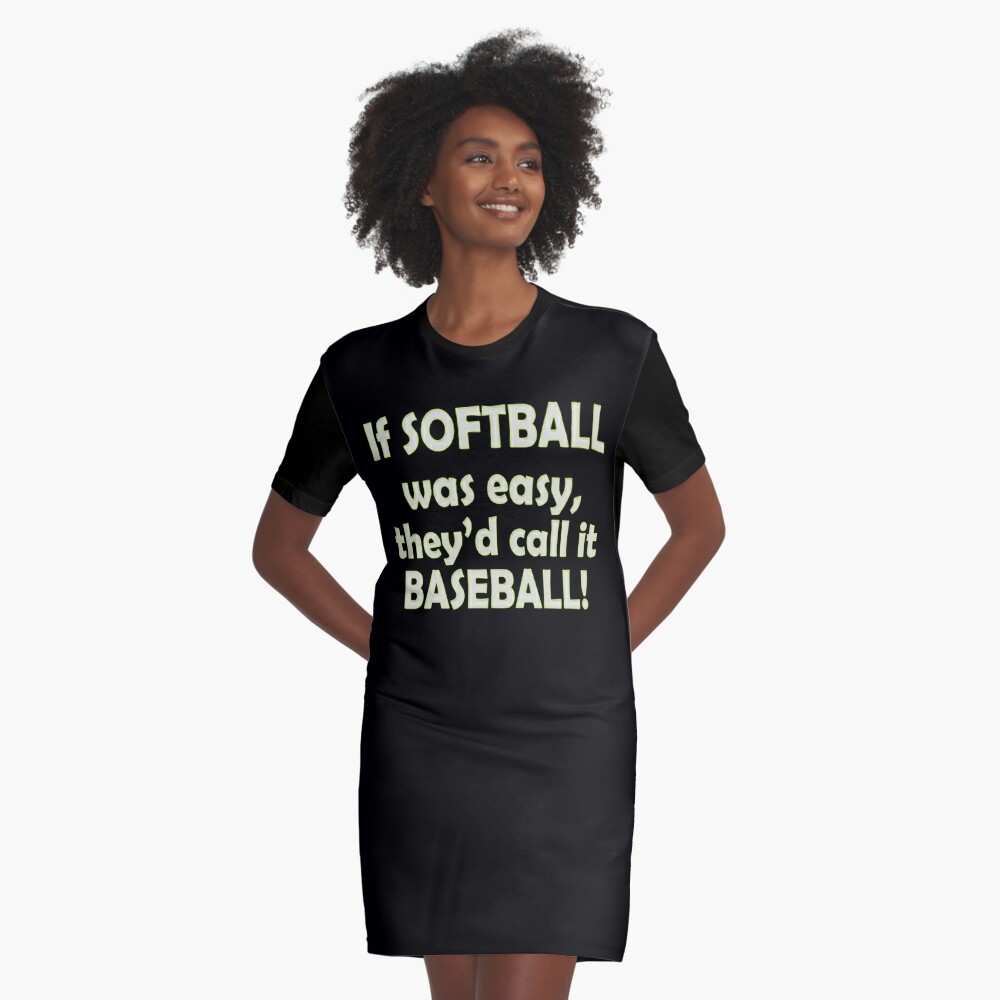 Baseball T-shirt Design, IF softball was easy they'd call it baseball -  MasterBundles