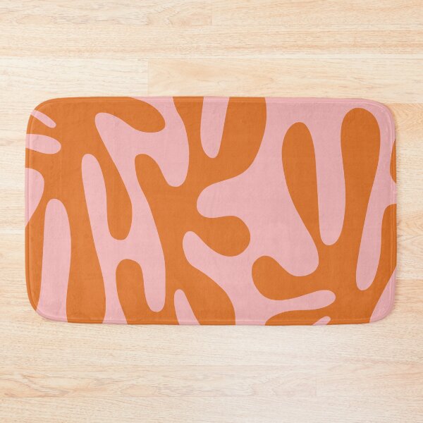 Item preview, Funky Cutouts Abstract Minimalist Pattern in Burnt Orange and Pink designed and sold by kierkegaard.