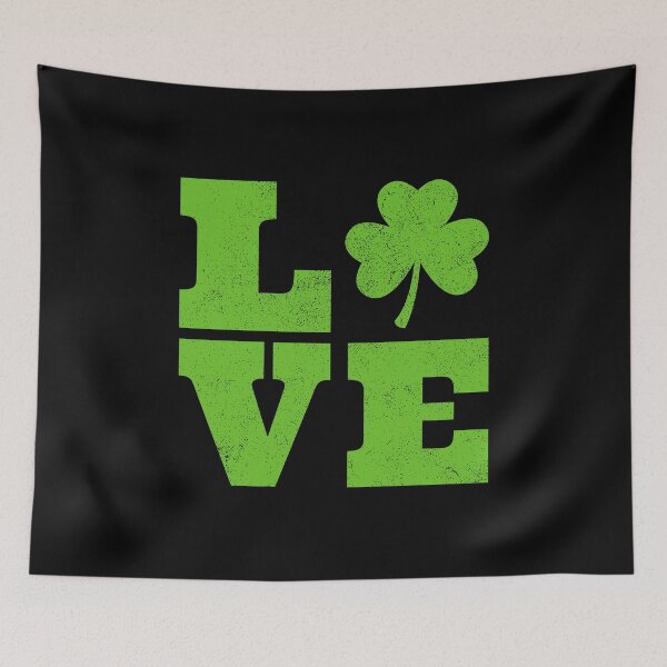 Item preview, I LOVE St Patrick's Day Distressed Shamrock designed and sold by EstelleStar.