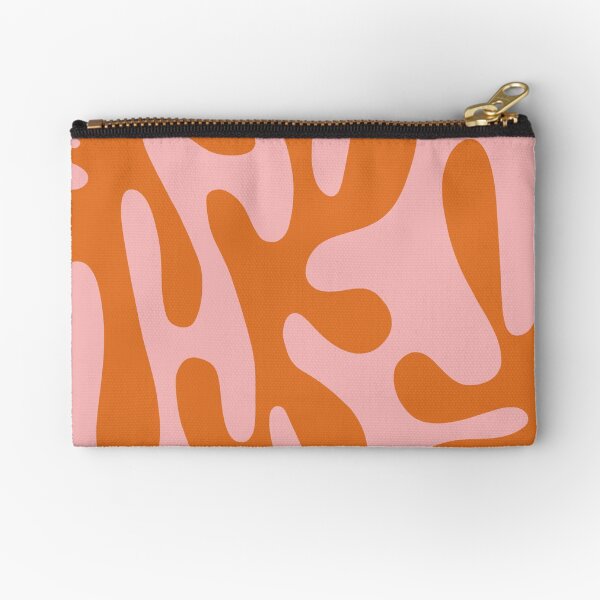 Item preview, Funky Cutouts Abstract Minimalist Pattern in Burnt Orange and Pink designed and sold by kierkegaard.
