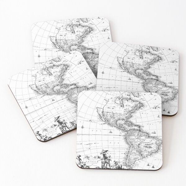 Item preview, Vintage Map of North and South America designed and sold by Logic72.