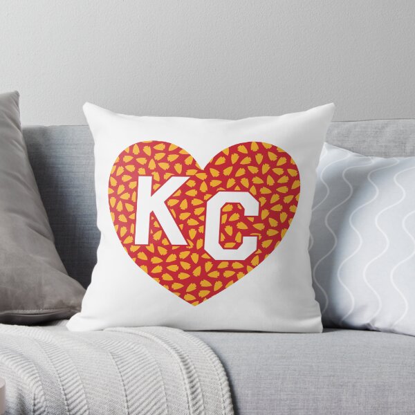 Arrowhead KC Heart Throw Pillow