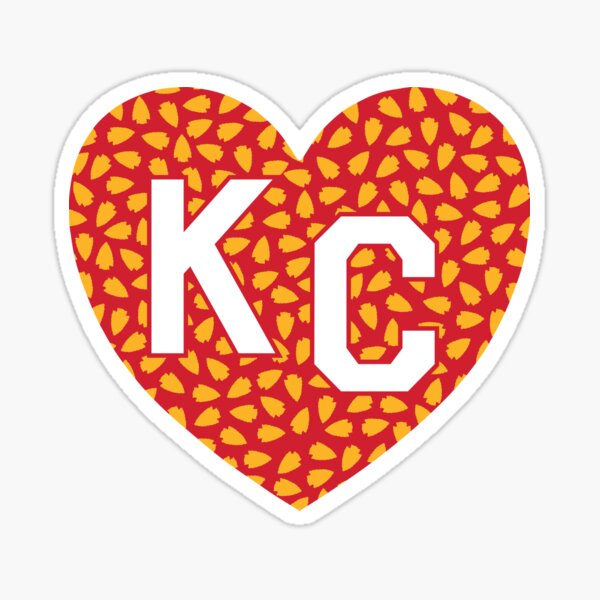 Chiefs Heart, Kansas city, KC Chiefs' Sticker