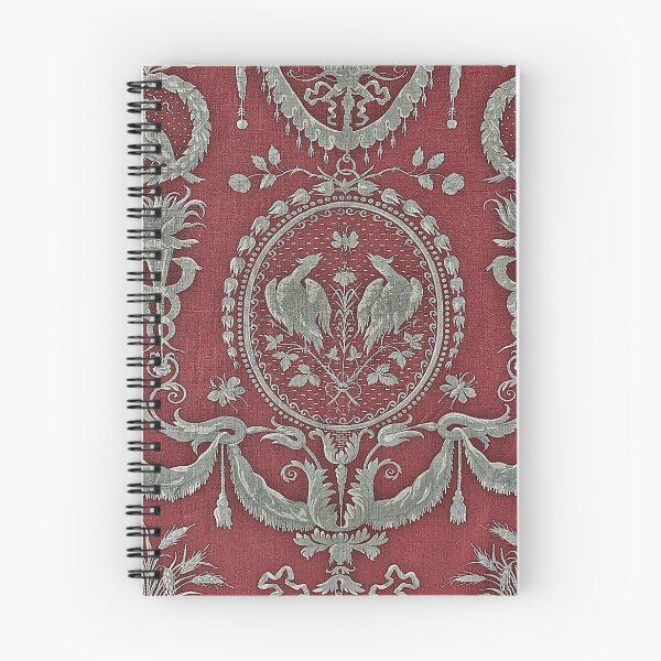 Item preview, French Red Floral Fabric Artwork designed and sold by FuzzyHoney.