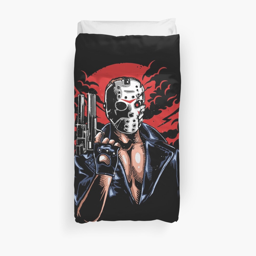 Horror Mashups: Jason Will Be Back Duvet Cover