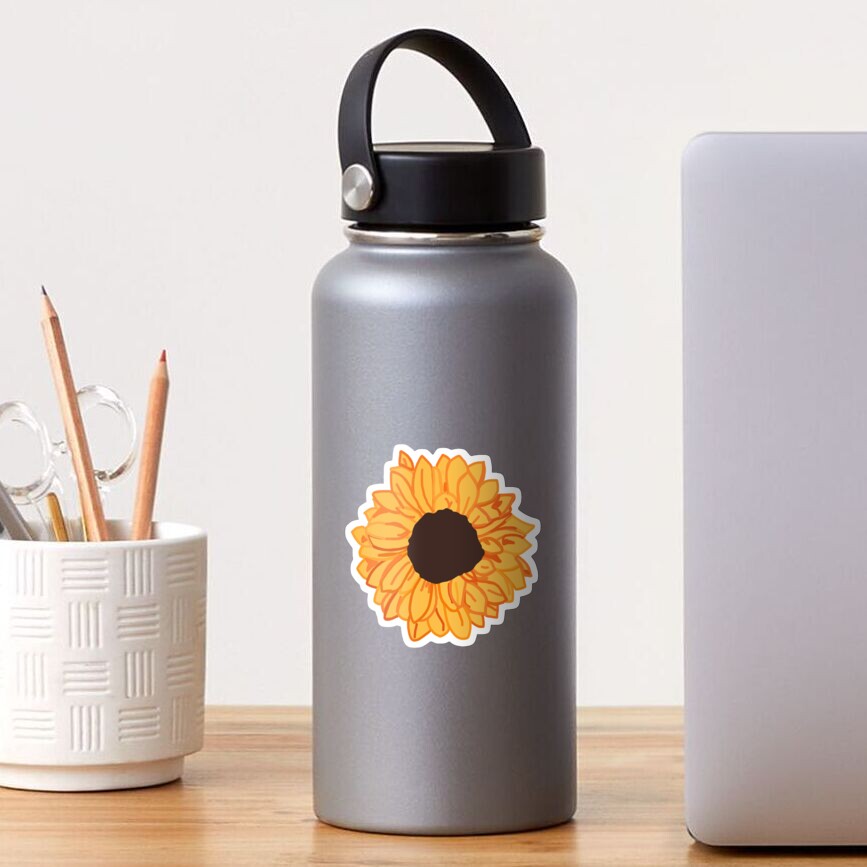 Sunflower Drawing Sticker By Xojulia Redbubble