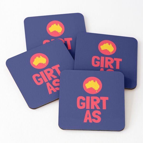 Item preview, Girt as. Red text with gold map of Australia - Humorous look at Australian national anthem designed and sold by Girty.