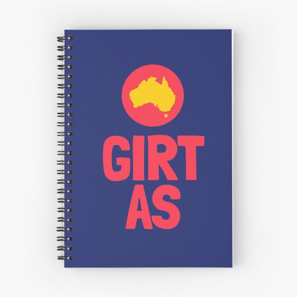 Item preview, Girt as. Red text with gold map of Australia - Humorous look at Australian national anthem designed and sold by Girty.