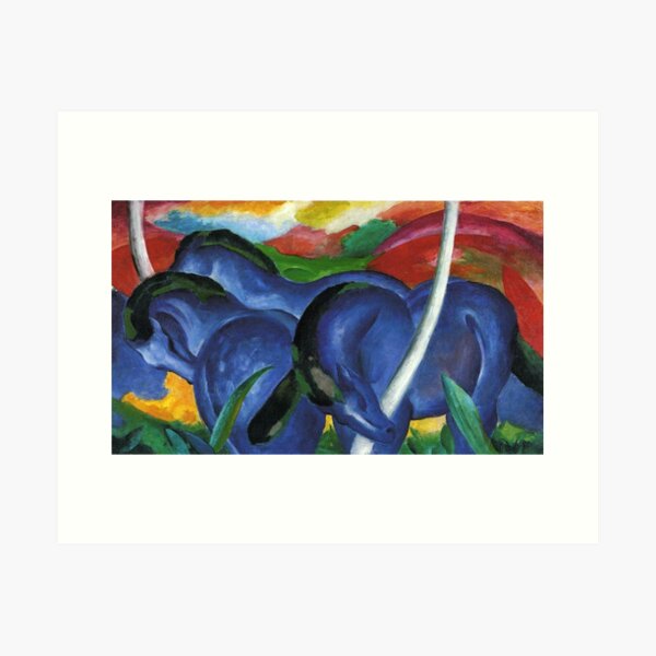 Item preview, The Large Blue Horses by Franz Marc designed and sold by PureVintageLove.