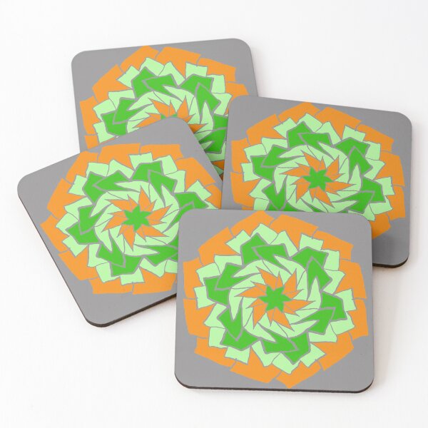 Item preview, Spring Spinning Green and Orange Flower  designed and sold by KExpressions.