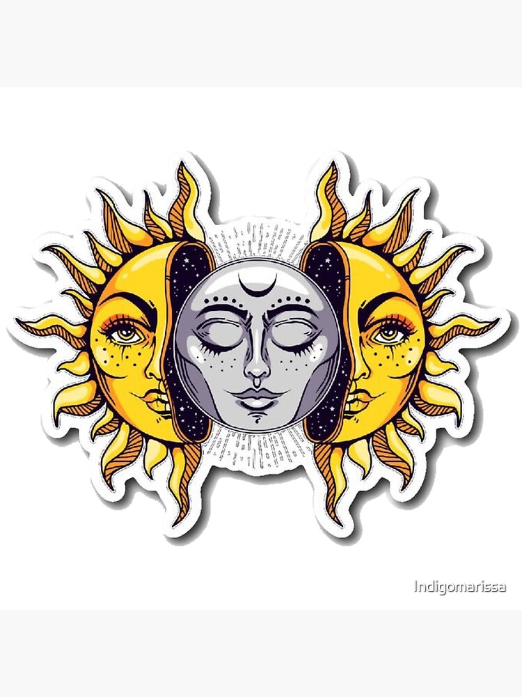 Indie Sun And Moon Poster For Sale By Indigomarissa Redbubble