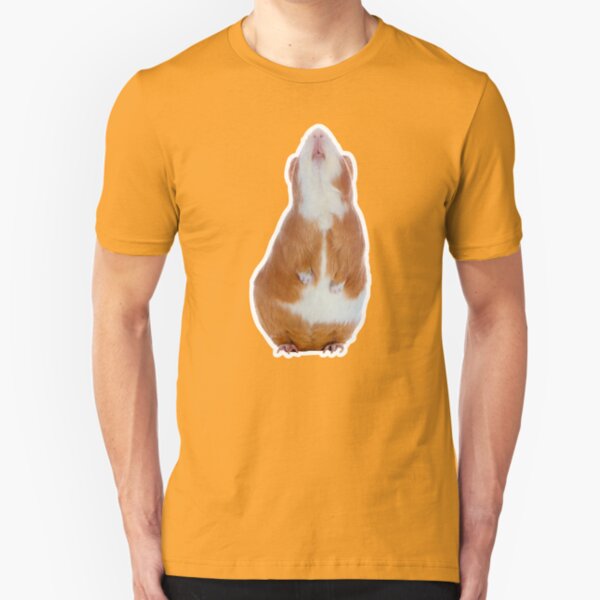 Guinea pig on the hind legs looking up Slim Fit T-Shirt
