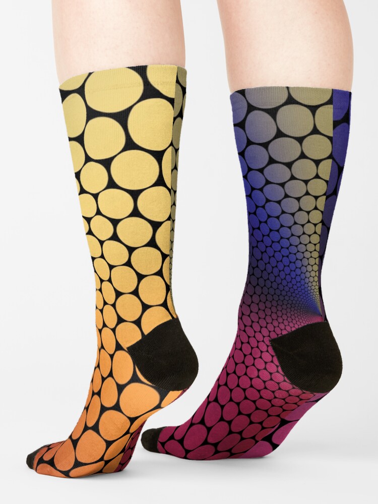 Alternate view of Optical Illusion Angle Gradient on Black Socks