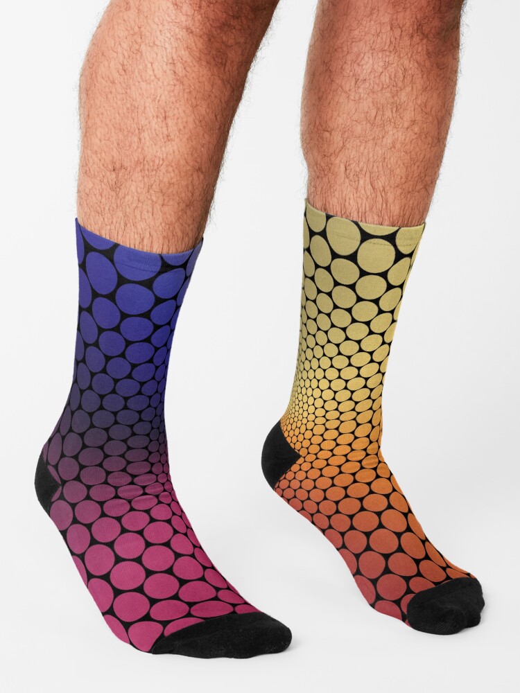 Alternate view of Optical Illusion Angle Gradient on Black Socks