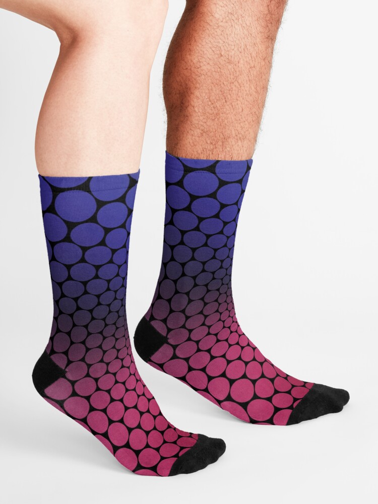 Alternate view of Optical Illusion Angle Gradient on Black Socks