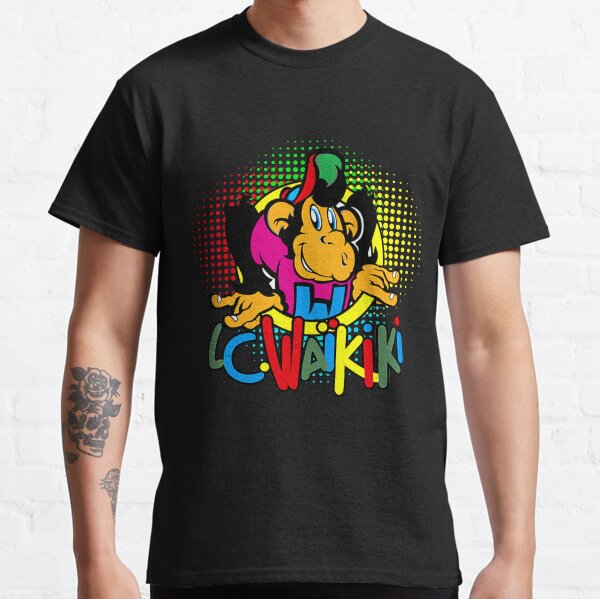 Demi-ton coloré singe T-shirt classique