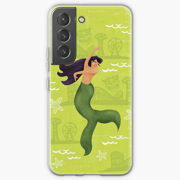 Coney Island Mermaid with Black Hair Samsung Galaxy Soft Case