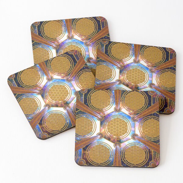 Flower of life Healing Code Coasters (Set of 4)