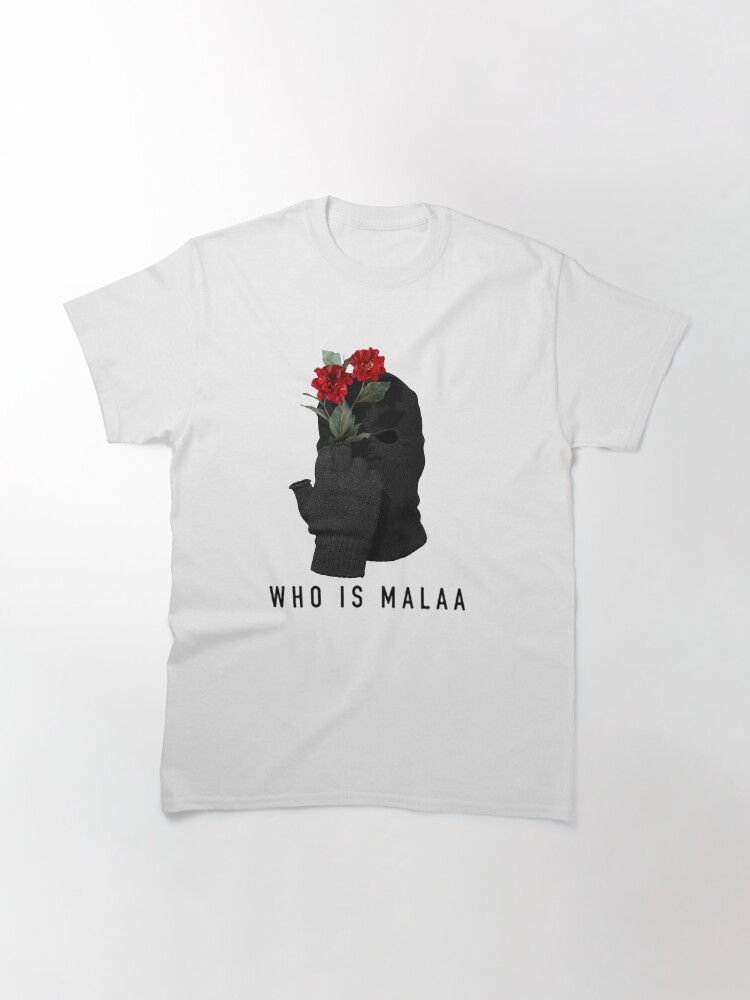 Alternate view of Who is Malaa with flowers Classic T-Shirt