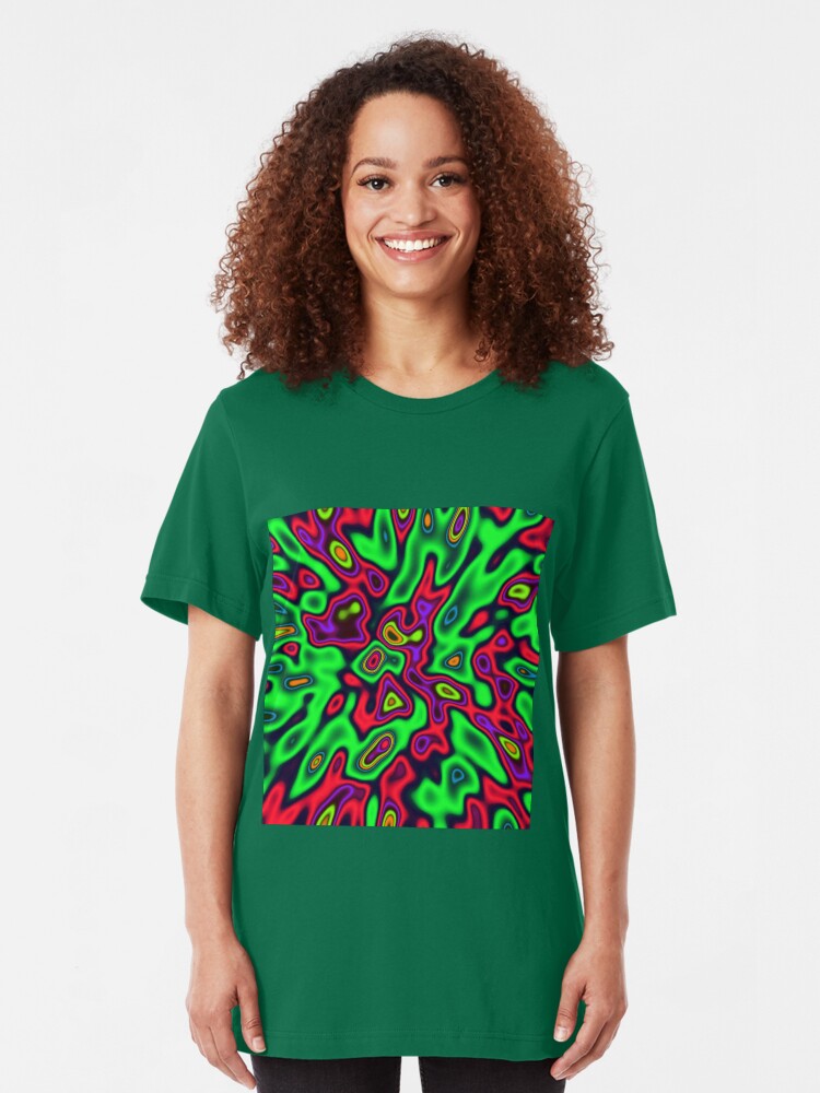 Alternate view of Color Sequences Shape and Volume | Jungle pop Slim Fit T-Shirt