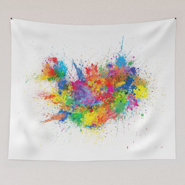 Item preview, Iceland Paint Splashes Map designed and sold by ArtPrints.