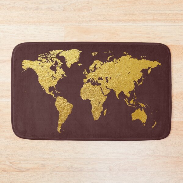 Item preview, World Map Gold Foil designed and sold by ArtPrints.