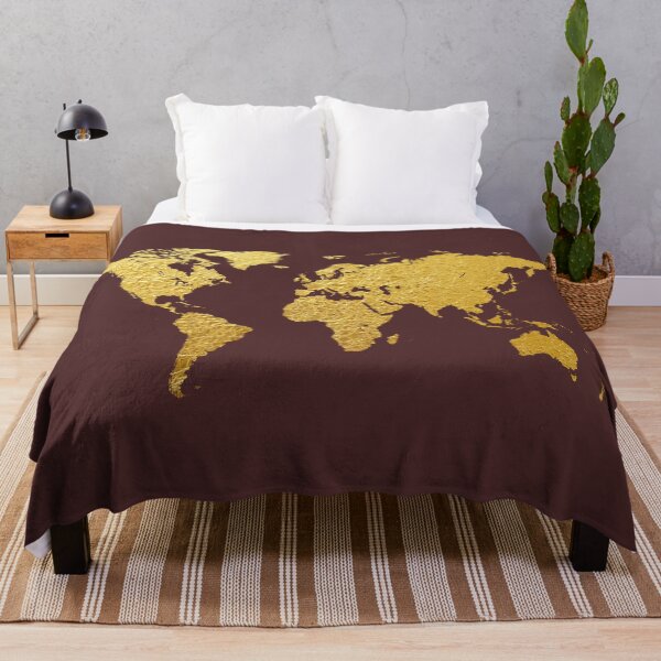 Item preview, World Map Gold Foil designed and sold by ArtPrints.