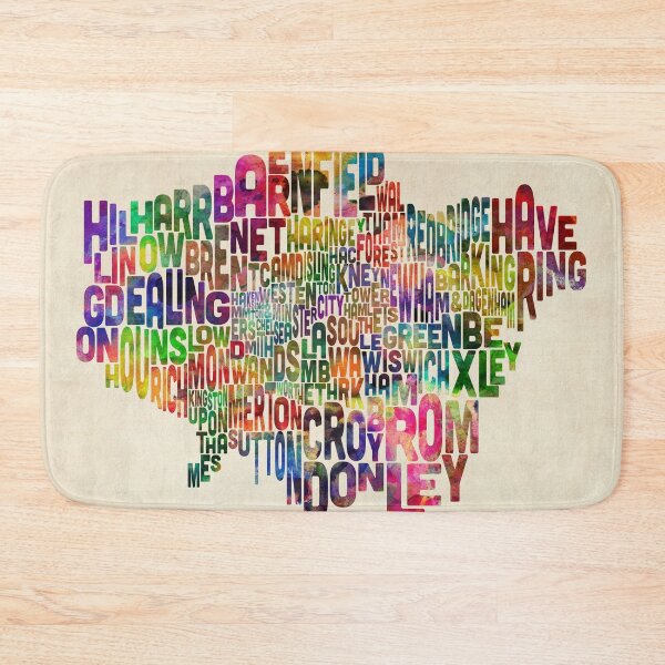 Item preview, Boroughs of London Typography Text Map designed and sold by ArtPrints.
