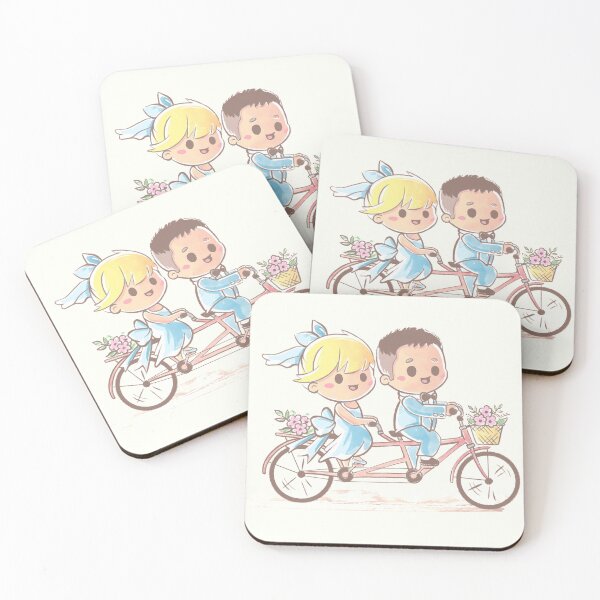 Item preview, Just married couple in tandem designed and sold by NemiMakeit.