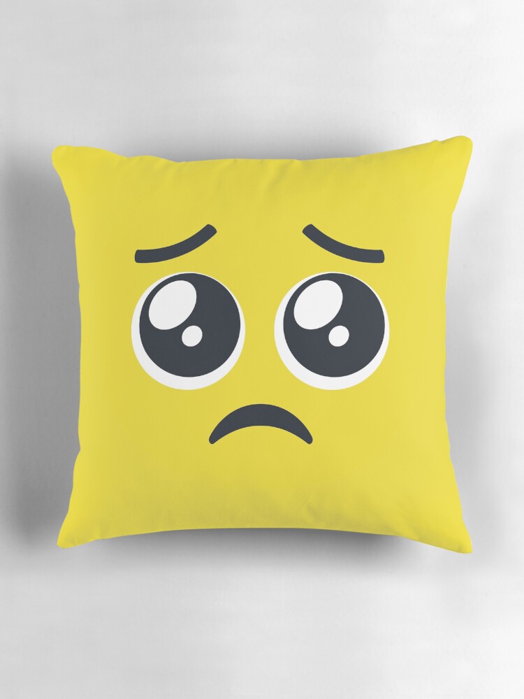 Pleading Face Smile Begging Large Eyes Emoji Emoticon Pillow