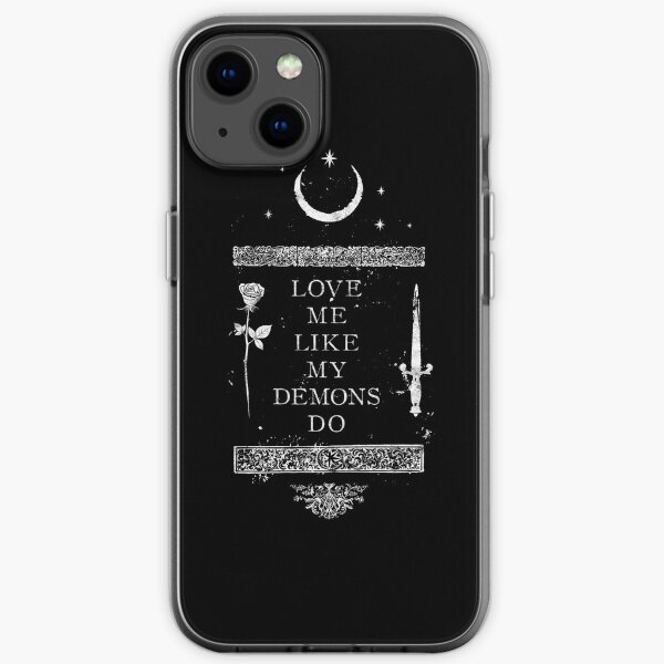 Occult Gothic Grunge Love Me Like My Demons Do Witch Moon design iPhone Soft Case