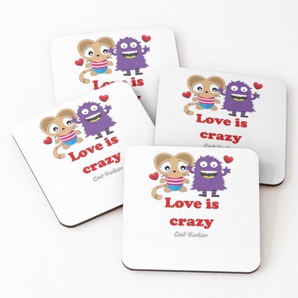 Item preview, Love is crazy Love quotes captions - Cat Kuku designed and sold by Bubsimouse.