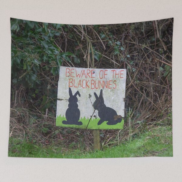 Item preview, Black Bunny Sign designed and sold by Sue Robinson.
