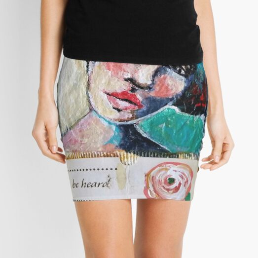 Be Heard - Tea Bag Portrait Mini Skirt