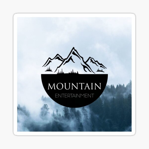 "Mountain Entertainment Logo " Sticker For Sale By Shahid150 | Redbubble