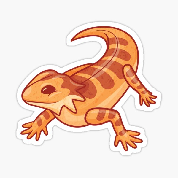 Cute Bearded Dragon Design Sticker