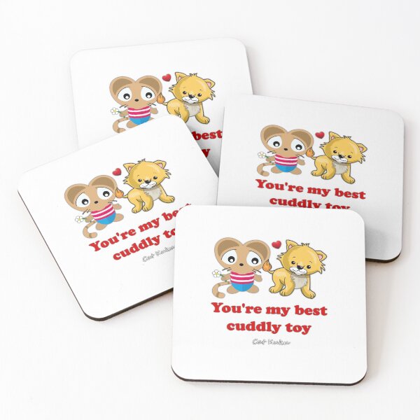 Item preview, Cuddly toy Love quotes engagement - Cat Kuku designed and sold by Bubsimouse.