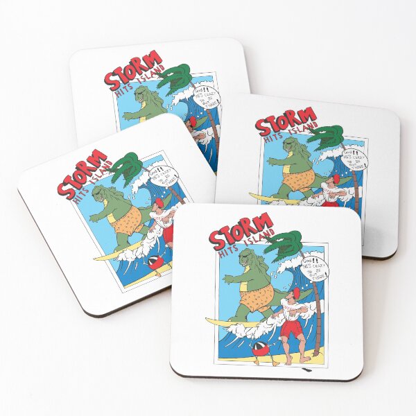 Item preview, Storm Hits Island. Surf Monster enjoys! designed and sold by coloriscausa.