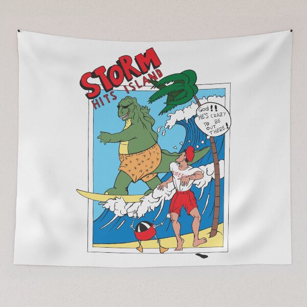 Item preview, Storm Hits Island. Surf Monster enjoys! designed and sold by coloriscausa.