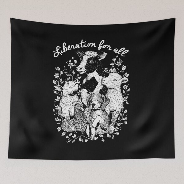 Item preview, Liberation for all  Vegan, Vegetarian, animal lovers design designed and sold by Viswambhar Das.