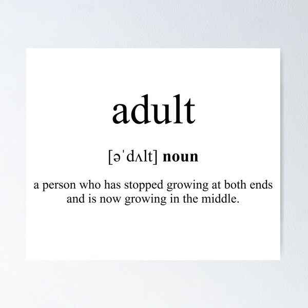 Artikel-Vorschau von Adult (Erwachsener) Definition | Dictionary Collection, designt und verkauft von Designschmiede.