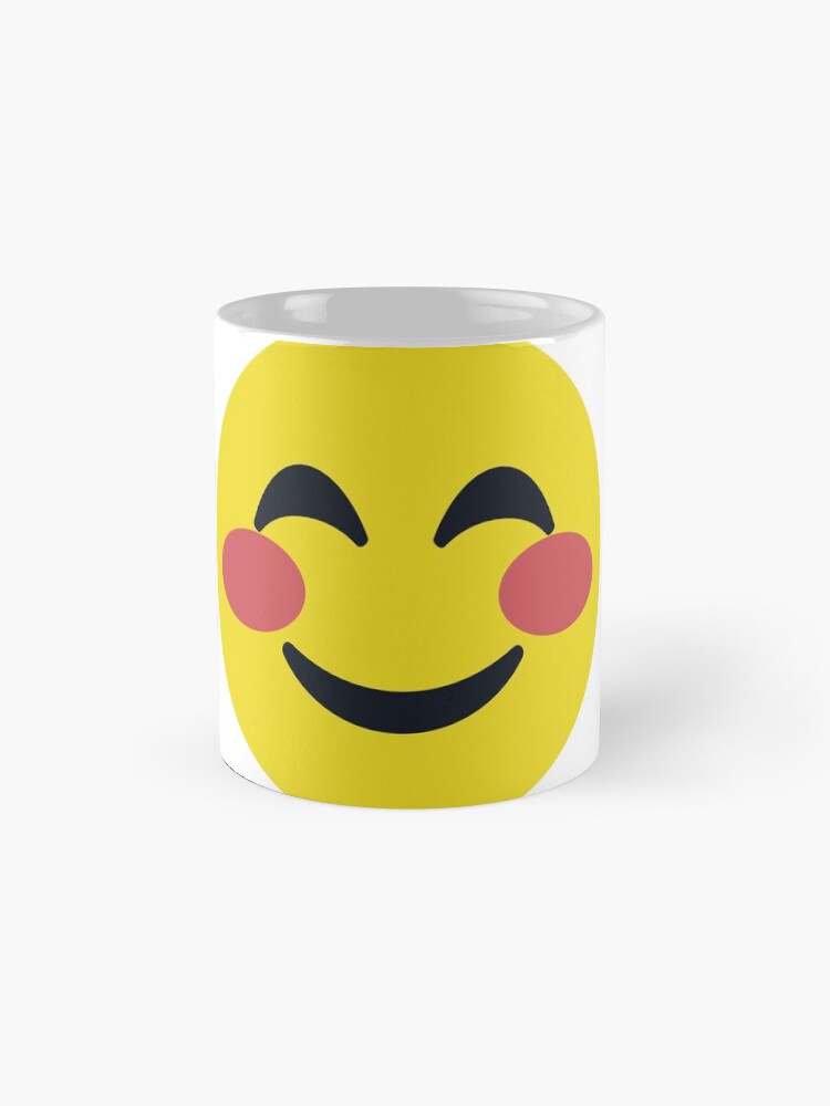 "Happy Smiley, Blush, Face with Red Cheeks, Rosy Cheeks Emoji, Emoticon" Coffee Mug for Sale by