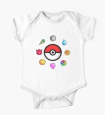 Pokemon Badges, first Generation One Piece - Short Sleeve