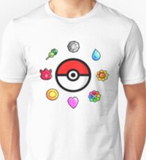 Pokemon Badges, first Generation Unisex T-Shirt