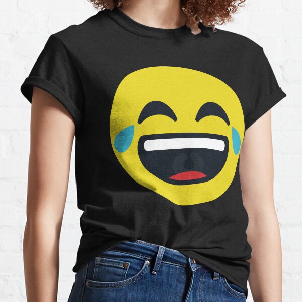 Laugh Crying Emoji T Shirts Redbubble - angry laughing crying emoji roblox