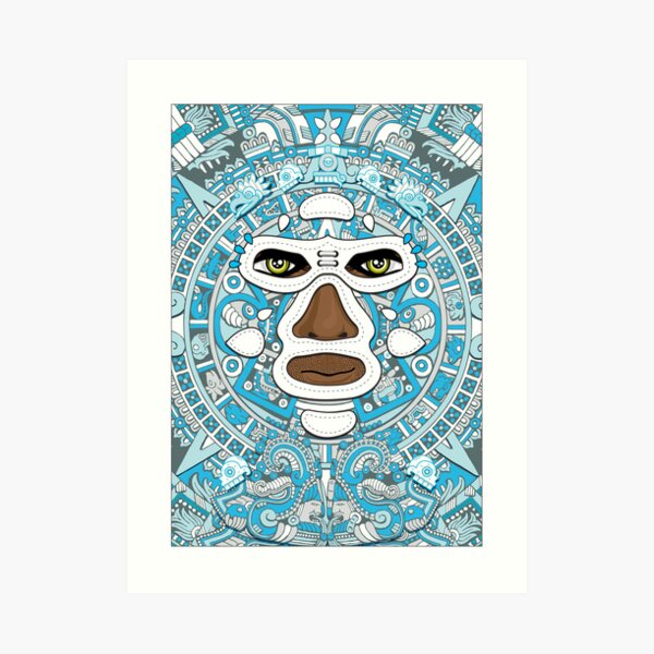 El luchador Azteca Art Print
